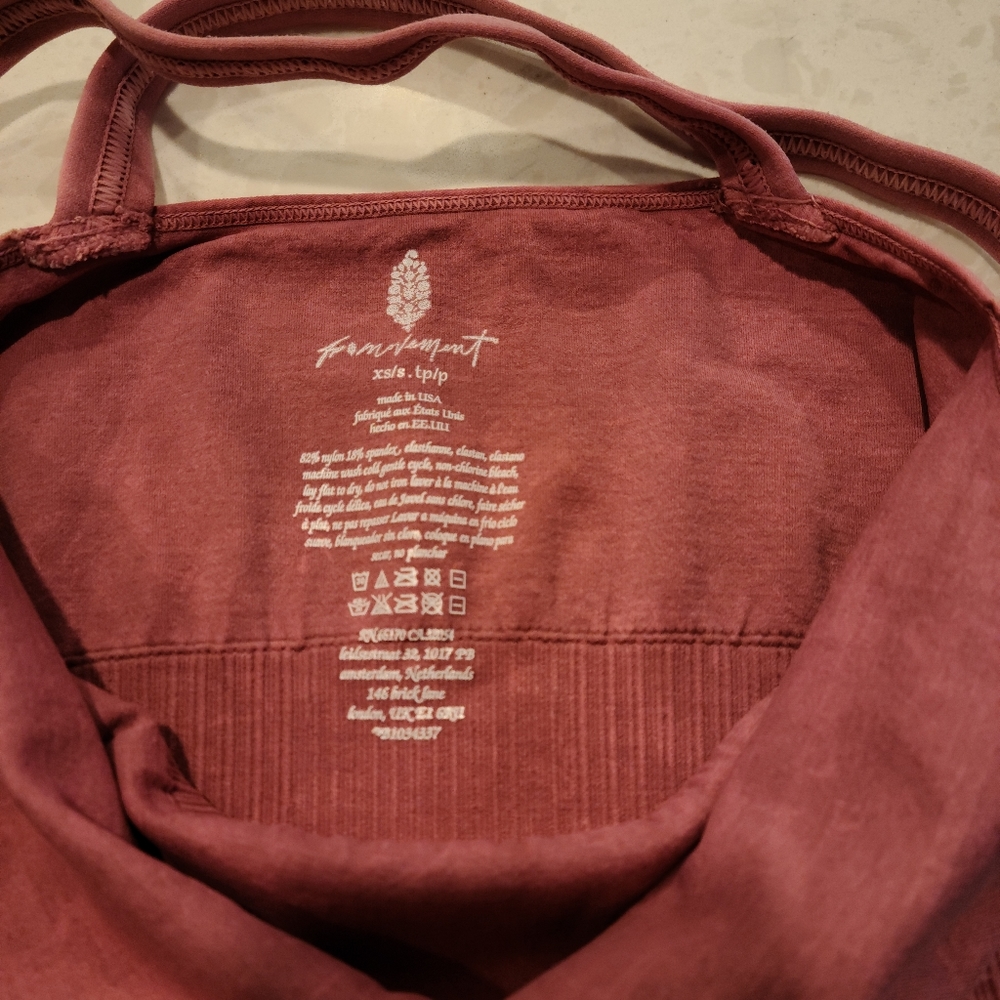 NEW Free People Movement Good Karma Boho Crop Sports Bra in Dried Rose XS/S - Picture 7 of 11